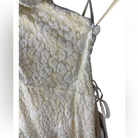 NWT Adela Cream / Gold Leopard Maxi Dress 12th Tribe Size S - Picture 9 of 10
